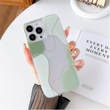 Color Mix Aesthetic Phone Case-Green