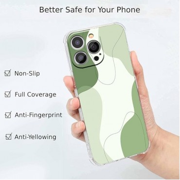 Aesthetic Sage Green Line Art Case