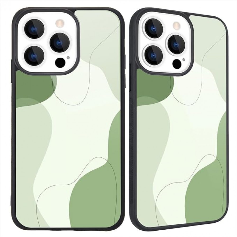 Aesthetic Sage Green Line Art Case