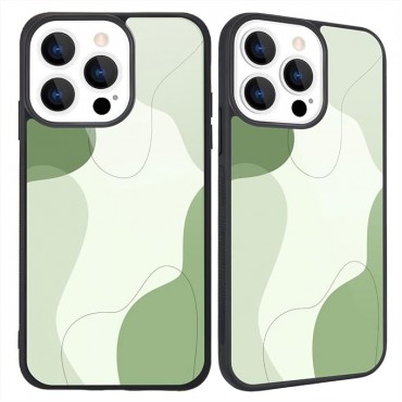 Aesthetic Sage Green Line Art Case