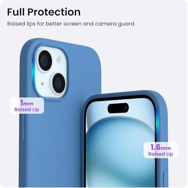 Slim Liquid Silicone Phone Case -Blue