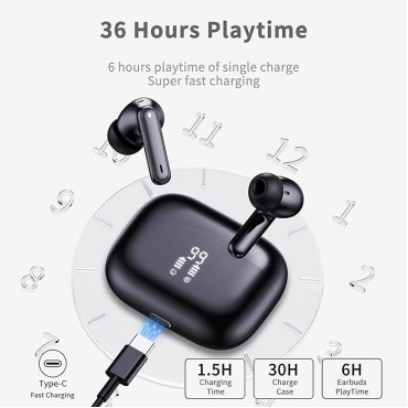 Bluetooth 5.3 Wireless Earbuds-Black