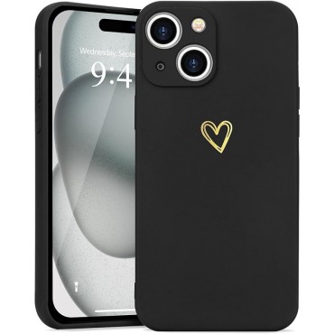 Cute Case with Heart Pattern for Phone-Black