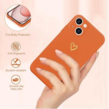 Cute Bright Heart Pattern Silicone Phone Case