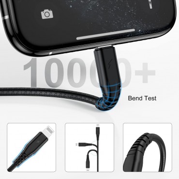 [10 Pack] Extra Long Lightning Cable 10 Foot 3m