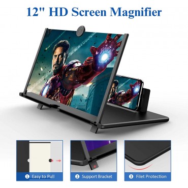 12" Screen Magnifier for Cell Phone-black