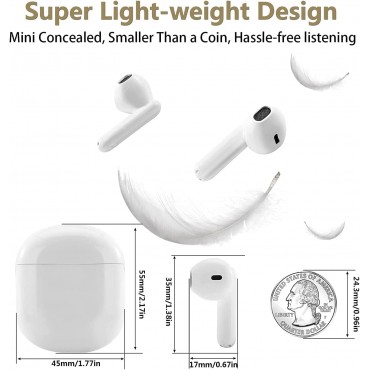 Bluetooth Headphones Wireless In Ear-White
