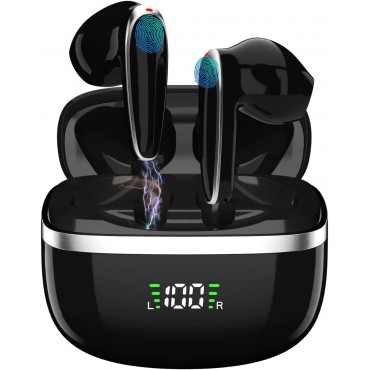 Bluetooth 5.3 Wireless Earbuds-Black01