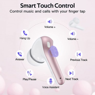 Bluetooth Headphones Wireless In Ear-Pink
