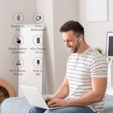 Bluetooth Headphones Wireless In Ear-White06