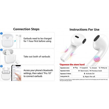 Bluetooth Headphones Wireless In Ear-White05