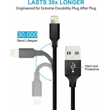 Short Cable Cord Charger (5-Packs) 6-Inch