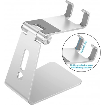 Aluminum Desktop Phone Dock Holder (Silver)