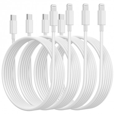 4Pack 10FT USB C to Lightning Cable