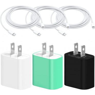 3 Pack Phone Charger 20W PD 
