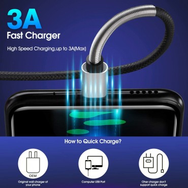 3Pack 6ft Charger Cord